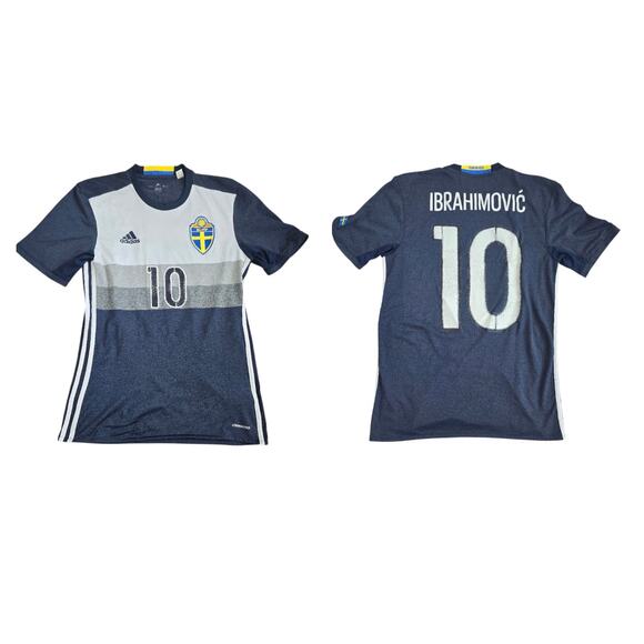 Adidas Sweden Ibrahimovic #10 Jersey S ClimaCool 2015 Soccer Football Shirt - Picture 1 of 11